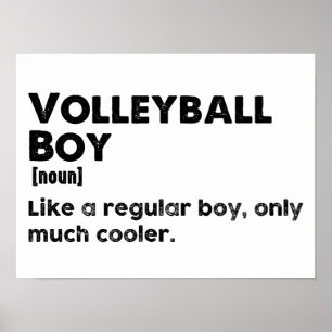 Volleybal Boy Funny Definitie Poster