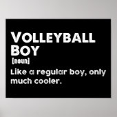 Volleybal Boy Funny Dictionary Definitie Poster (Voorkant)