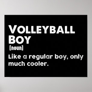Volleybal Boy Funny Dictionary Definitie Poster