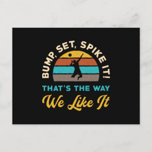 Volleybal Bump Set Spike It Volleybal Speler Briefkaart