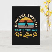 Volleybal Bump Set Spike It Volleybal Speler Kaart (Gele Bloem)