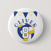 Volleybal Bunting Flags Kids Verjaardag Ronde Button 5,7 Cm (Voorkant)