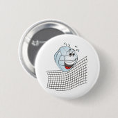 Volleybal Cartoon Ronde Button 5,7 Cm (Voorkant /achterkant)