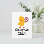Volleybal Chick Briefkaart (Staand voorkant)