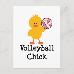 Volleybal Chick Briefkaart