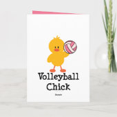 Volleybal Chick Wenskaart Kaart (Achterkant)