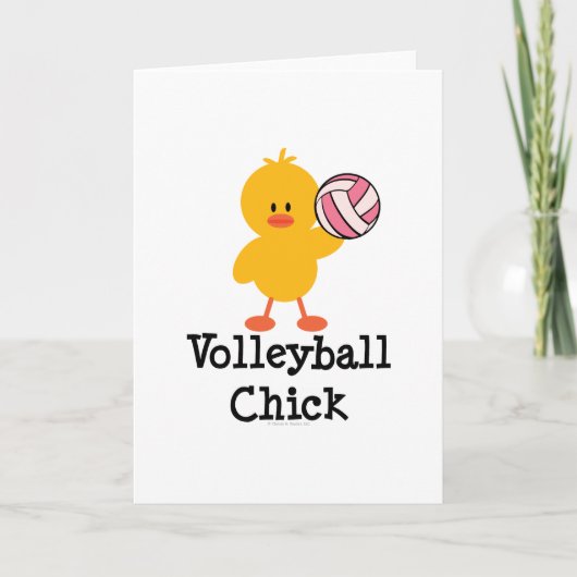 Volleybal Chick Wenskaart Kaart (Voorkant)