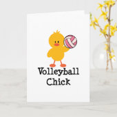 Volleybal Chick Wenskaart Kaart (Gele Bloem)