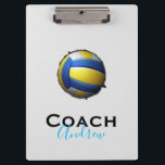 Volleybal Coach Aangepaste Naam Sport Klembord<br><div class="desc">Volleybal Coach Aangepaste Naam Sport Klembord.</div>