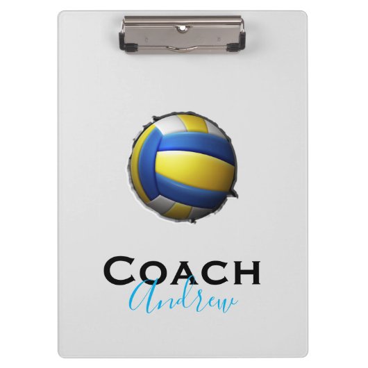 Volleybal Coach Aangepaste Naam Sport Klembord (Voorkant)