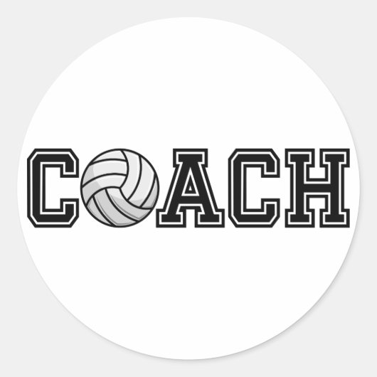 Volleybal Coach Aangepaste Sticker (Voorkant)
