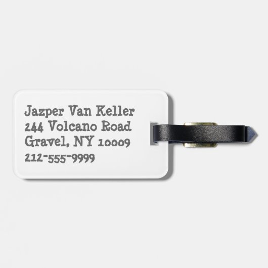 Volleybal Coach Bagage Label (Achterkant horizontaal)