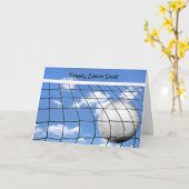 Volleybal coach dank u kaart (Gele Bloem)