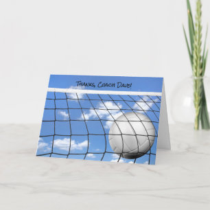 Volleybal coach dank u kaart