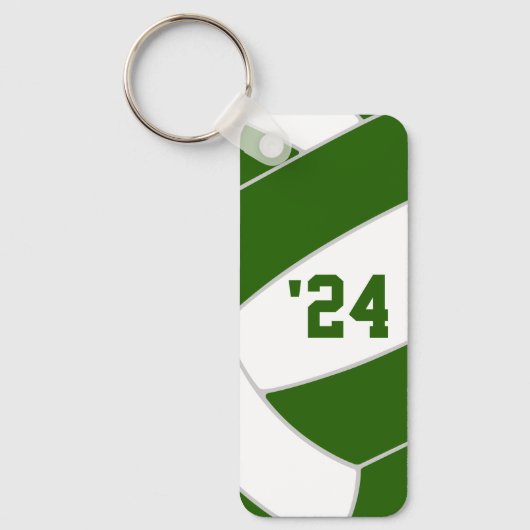 Volleybal coach gepersonaliseerde geschenken groen sleutelhanger (Voorkant)
