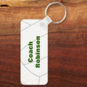 Volleybal coach gepersonaliseerde geschenken groen sleutelhanger (Achterkant)