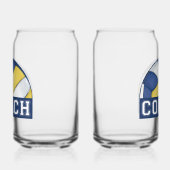 Volleybal coach glaswerk blikvorm glas (Links)