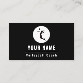 Volleybal Coach Instructeur Classy Zwart & Wit Visitekaartje