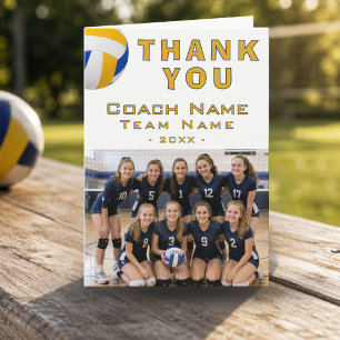 Volleybal Coach Speler Naam Foto Bedankkaart