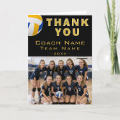 Volleybal Coach Speler Naam Foto Bedankkaart (Voorkant)