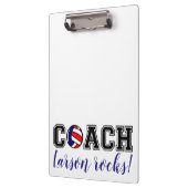 Volleybal coach sportteam dank u cadeau klembord (Links)