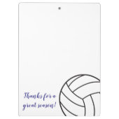 Volleybal coach sportteam dank u cadeau klembord (Achterkant)