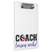 Volleybal coach sportteam dank u cadeau klembord (Rechts)