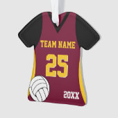 Volleybal Custom Kleuren met Foto Ornament (voorkant)