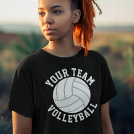 Volleybal Custom Team, Speler en Jersey Nummer T-shirt