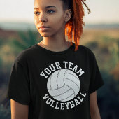 Volleybal Custom Team, Speler en Jersey Nummer T-shirt