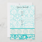 Volleybal; Cute Blauwgroen Kaart (Voorkant)