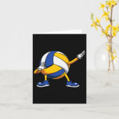 Volleybal Dab Dancing Dabbing Volleybal liefhebber Kaart (Gele Bloem)
