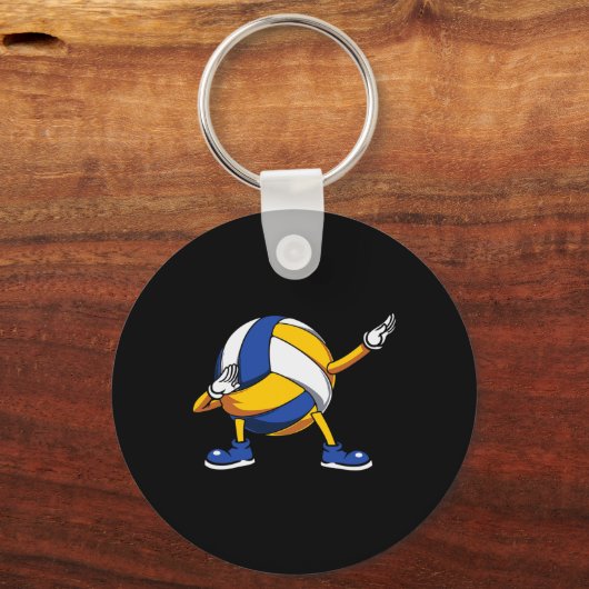 Volleybal Dab Dancing Dabbing Volleybal liefhebber Sleutelhanger (Voorkant)