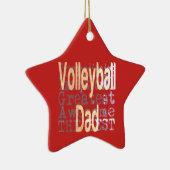 Volleybal Dad Extraordinaire Keramisch Ornament (Rechts)