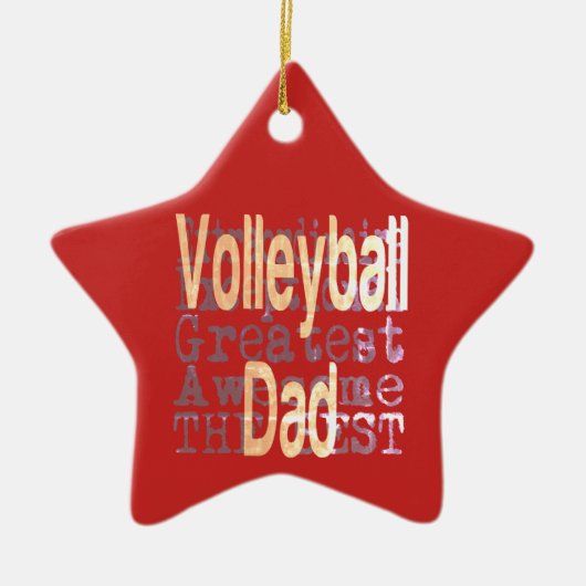 Volleybal Dad Extraordinaire Keramisch Ornament (Voorkant)