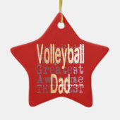 Volleybal Dad Extraordinaire Keramisch Ornament (Achterkant)