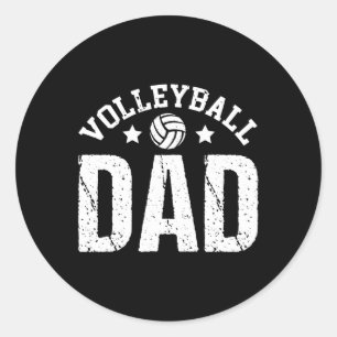 Volleybal Dad Funny Volleybal Speler Vader39s D Ronde Sticker