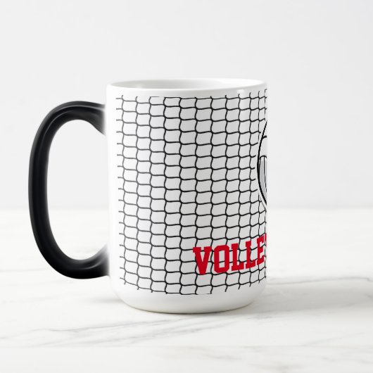 VOLLEYBAL DAD Net Speler NUMMER Bal Sport Fun Magische Mok (Links)