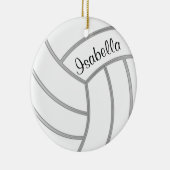 Volleybal - DIY AchtergrondKleur en Naam Keramisch Ornament (Rechts)