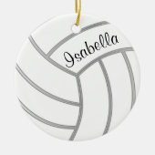 Volleybal - DIY AchtergrondKleur en Naam Keramisch Ornament (Voorkant)