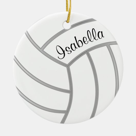 Volleybal - DIY AchtergrondKleur en Naam Keramisch Ornament (Voorkant)