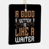 Volleybal - een goede zetter als een ober keramisch ornament (Rechts)