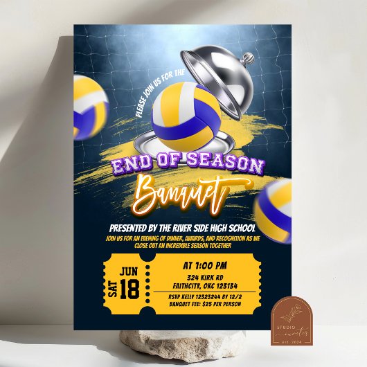 Volleybal Einde Seizoen Banket Uitnodiging