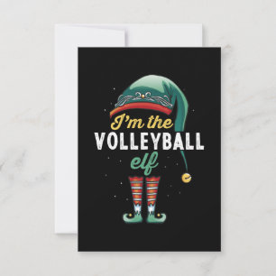 Volleybal Elf Familie Bijpassend Kerstcadeau Kaart