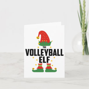 Volleybal Elf Familie Kerst Matching Pyjama X Kaart