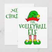 Volleybal Elf Kerst Wenskaart Feestdagenkaart (Voorkant / Achterkant)