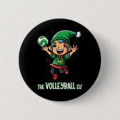 Volleybal Elf Kerstmis Matching Family Party XMA Ronde Button 5,7 Cm (Voorkant)