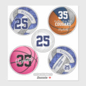 volleybal- en basketbalserie voor meisjes 5 sticker (Vel)