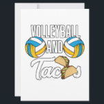 Volleybal en tacos Fast Food Sports Gift Save The Date<br><div class="desc">Een gave idee voor iedereen die van volleybal en taco's houdt. Voor verjaardagen,  kerst,  verjaardagen,  afstuderen en andere cadeaus die gelegenheden geven. Voor moeder,  vader,  broer,  zus,  tante,  oom.</div>