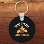 Volleybal en taco's Grappige taco Sleutelhanger (Voorkant)